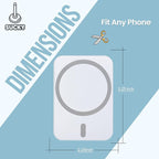 SUCKY Silicone Suction Phone Case Adhesive Mount - Anti-Slip Holder, Hands-Free Fidget Toy, Phone Accessory for iPhone and Android (Crystal White, Magnetic)