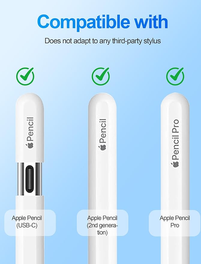 Replacement Pencil Tips for Apple Pencil Pro - 6 Pack Fine Point Metal Tip for Apple Pencil 2nd Generation and 1st Generation