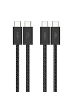 Belkin USB C to USB C Cable 2-Pack, 3.3ft, 60W - Type C Charger, iPhone Charger Cord, Soft, Braided, Flexible for iPhone 16, Galaxy S25, Pixel 9, Airpods, iPad Pro & More, Travel Essentials - Black