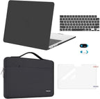 MOSISO Compatible with MacBook Air 13 inch Case 2025 2024 2023 2022 M4 A3240 M3 A3113 M2 A2681, Hard Shell&Sleeve Bag&Keyboard Skin&Webcam Cover&Screen Film for MacBook Air 13.6 inch, Slate Gray