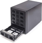 Syba 5 Bay Tool Less Tray Hot Swappable 2.5" 3.5" SATA III RAID HDD External USB 3.0 Enclosure Windows MacOS SY-ENC50118