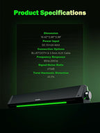 BLUEDEE Computer Speakers, Bluetooth Soundbar, HiFi Stereo, 3.5mm Aux-in Connection, USB Powered Speakers for Desktop Monitor, PC, Laptop, Tablets