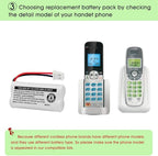 iMah BT162342/BT262342 2.4V 300mAh Ni-MH Cordless Phone Battery Pack, Also Compatible with BT183342/BT283342 AT&T EL52351 TL90070 VTech CS5119 DS6511 DS6722 LS6305 Handset, 2-Pack
