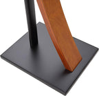 EXIMUS One Pair Fixed Height Universal Speaker Floor Stands with Real Wood - Cherry - 290 Series