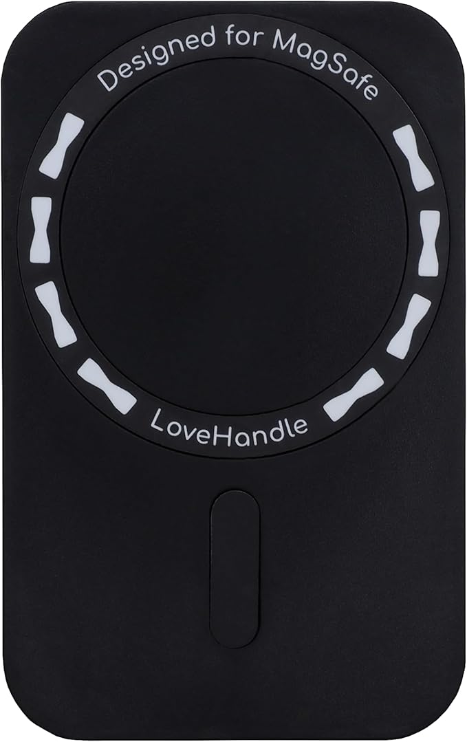 LoveHandle PRO MagSafe Compatible Magnetic Phone Grip w/Kickstand - Mount, Strap and Stand for Smartphone and Tablet - MagSafe Ring Included - Fits All Devices - Army Green