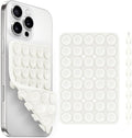 Silicone Suction Cup Phone Case Mount Double Sided, Phone Accessories Hands-Free Strong Grip Holder for Selfies and Videos, Silicon Phone Stand for iPhone and Android White