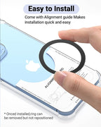 for Magsafe Ring - 10 PCS, Ultra-Thin(0.4mm) Magsafe Sticker, Compatible with iPhone 15 Pro Max, 15 Pro, 15/14/13/12 Series, Samsung Galaxy, Google Pixel Series Black