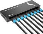 MT-VIKI 4K 1x8 HDMI Splitter 1 in 8 Out, 8 Port Powered HDMI Splitter Multi Monitor Outputs 3D 4Kx2K@30Hz for Projector, HDTV