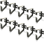 10 Pack Server Rack Cable Management D-Ring Hooks - Bracket Organizer Hook Mount Set for Network Patch Cables, Fiber Optic, Power Cords (10 Pieces) - Made in Taiwan