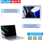 FILMEXT Privacy Screen for Macbook Pro 14 inch (2025-2021, M4 M3 M2 M1), Removable Macbook pro 14.2" A3112 A3401 A2992 A2918 A2779 A2442 Privacy Laptop Screen Filter Anti-Spy/Anti-Glare/Eye Care