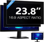 [2 Pack] Easges 23.8 Inch Computer Privacy Screen Filter for 16:9 Aspect Ratio, Eye Protection, Anti-Glare, Anti-Blue Light Computer Monitor Privacy Filter, Removable Anti-Scratch 23.8" Protector Film