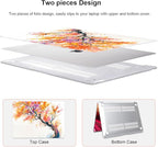 for 2020 2021 2022 MacBook Pro 13 inch Case M2 M1 A2338 A2289 A2251 with Touch Bar & Touch ID, Printed Pattern Plastic Hard Shell Keyboard Cover Screen Protector, Phoenix Tree Flowers