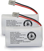 GEILIENERGY BT-1015 BT1015 Battery Compatible for Uniden BT1007 BT-1007 BT904 BT-904 BBTY0651101 BBTY0460001 BBTY0510001 BBTY0624001 BBTY0700001 HHR-P506, HHR-P506A Cordless Phone(2-Pack)