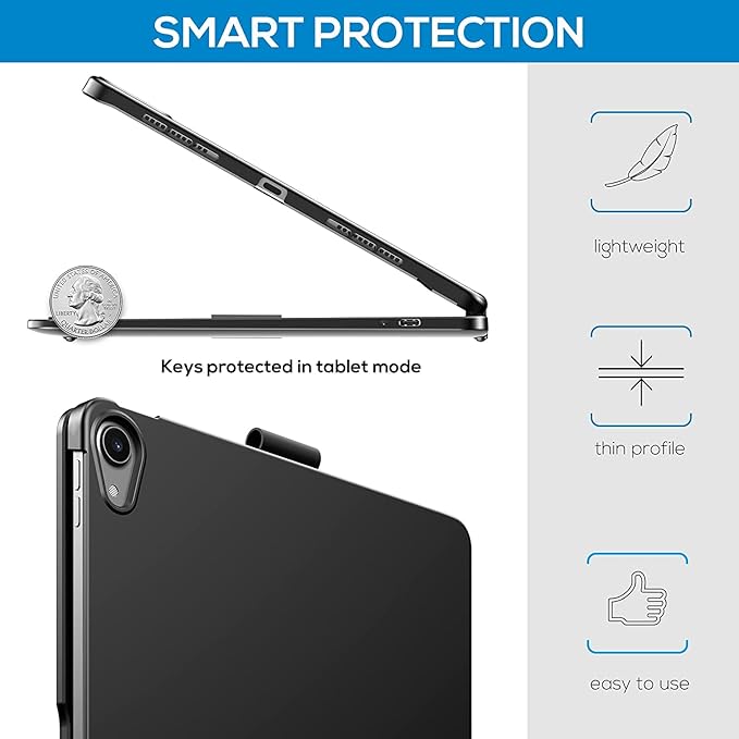 Keyboard case for iPad Mini 7 A17 Pro/Mini 6 Rotating,Touchpad Keyboard Case for iPad Mini 7th/6th Generation 8.3-inch with Trackpad Backlight Rotatable, Rose Gold