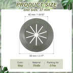 PATIKIL Desk Grommet 1-9/16", 8 Pcs Round Cable Grommet Cord Hole Cover with Adhesive Tape Flexible Table Wire Organizer for Office Home Table Countertop, Gray