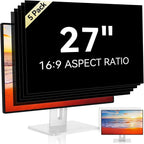 [5-Pack] 27 Inch 16:9 Computer Privacy Screen Filter for Monitor - Privacy Shield and Anti-Glare Protector