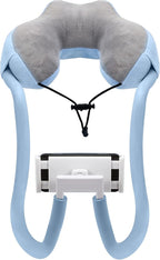 Moko Neck Phone Holder, Lazy Gooseneck Phone Pillow Holder Bracket,360°Rotation Universal Mobile Phone Tablet Stand for 4"-11" Devices, fits iPhone 12/12 Pro Max, Galaxy S21,iPad Air/Pro 11, Blue