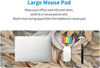 Gaming Mouse Pad, Large Non-Slip Rubber Base Mousepad, Keyboard Mouse Mat, Desk Pad with Stitched Edges, 31.5x11.8inch, Autumn Leaves