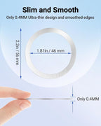 for Magsafe Sticker Magnet - 10 PCS, Ultra-Thin(0.4mm), Compatible with iPhone 15 Pro Max,15 Pro,15/14/13/12 Series,mag Safe Charger, for Apple Wallet Magsafe - Silver