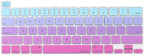 Allinside Keyboard Cover Skin for 2020 MacBook Pro 13 inch A2338 M1 A2251 A2289 and 2019 MacBook Pro 16 inch A2141 with Touch Bar & Touch ID, Ombre Blue Pink