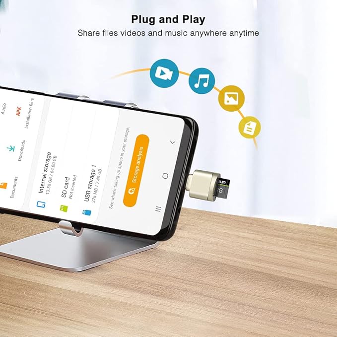 leizhan Type C Micro SD/TF Card Reader with Keychain,USB C to Micro SD SDHC SDXC OTG Memory Reader, Type C Card Reader Adapter Compatible for Mac Windows Lixus Samsung Galaxy - Silver