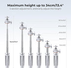 K&F Concept Selfie Stick Tripod, 360 Degree Rotation Mini Phone Stand with Ball Head and Cold Shoe Mount, Cellphone Holder with Wireless Remote for Smartphone White