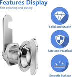 Thumb Operated Offset Cam Lock, 5/8" Cylinder Fits on 3/8" Max Door Thickness, Non-Locking Cam Lock for RV Compartment Storage Door, Cabinets, Drawers (5/8 Inch 3Pack)