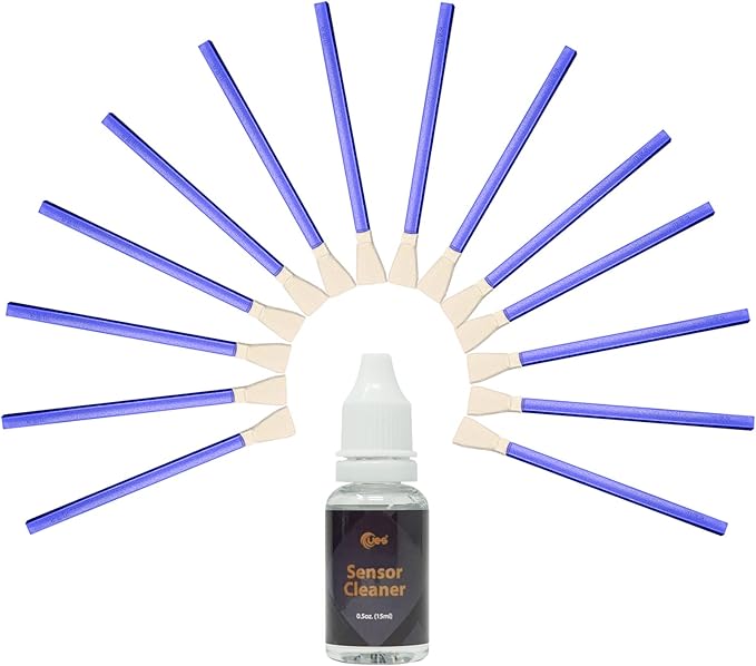 Digital Camera Micro Four-Thirds 4/3 (MFT) 12mm Sensor Cleaning Swabs x 14pcs + 15ml Liquid Cleaner for Mirrorless MILC and ILDC