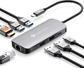 NOVOO USB C Hub Ethernet 4K@60 USB C HDMI Adapter Multiport Type C Adapter 4 USB 3.0 & USB2.0 Dongle 100W PD Dock Docking Station for MacBook Pro Air Apple iPad Pro Steam Deck Dell HP Lenovo 7-in-1