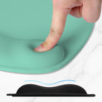 ITNRSIIET Ergonomic Mouse Pad, Cushioned Gel Wrist Rest, Non-Slip Base, Smooth Surface, Compatible with All Mice for Office & Gaming, Desk Accessory, 9.5 x 8.2 inch, Mint Green