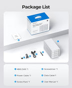ORICO 4Bay RAID External Hard Drive Enclosure USB3.0 for 2.5/3.5 Inch SATA HDD/SSD up to 5X 22TB Supports RAID 0/1/3/5/10/JBOD/Clone/ClearMode -9948RU3