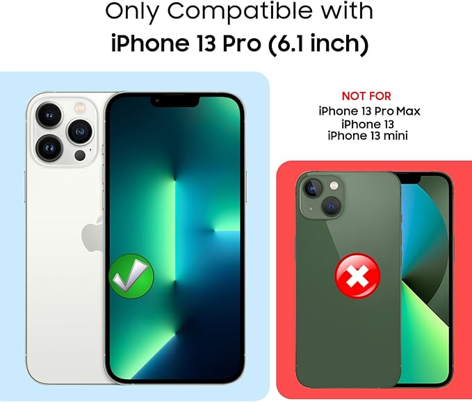 Magnetic for iPhone 13 Pro Case, Built-in Camera Lens Protector, Compatible with MagSafe, Logo View, Military Grade Protective Phone Cover, Desert Titanium