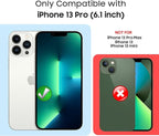 Magnetic for iPhone 13 Pro Case, Built-in Camera Lens Protector, Compatible with MagSafe, Logo View, Military Grade Protective Phone Cover, Desert Titanium