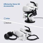 alcopanda VR Stand, Headset Charging Dock, VR Display Stand Accessories for Meta Quest 2, PSVR 2,Rift, Rift S,Valve Index Headset and Touch Controllers