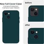 FireNova Designed for iPhone 13 Case, Silicone Upgraded [Camera Protection] Phone Case with [2 Screen Protectors], Soft Anti-Scratch Microfiber Lining Inside, 6.1 inch, Teal