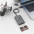 SD UHS-II Dual-Slot Card Reader .amalink Dual Slot USB C SD 4.0 Memory Card Reader Adapter .USB 3.2 Gen 1 Workflow Dual-Slot SDHC/SDXC UHS-II