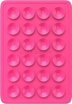 Suction Phone Case Mount, Sillicon Adhesive Phone Accessory for iPhone and Android, Hands-Free Fidget Toy Mirror Shower Phone Holder, Tiktok Videos and Selfies (Pink)