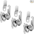 Thumb Operated Offset Cam Lock, 5/8" Cylinder Fits on 3/8" Max Door Thickness, Non-Locking Cam Lock for RV Compartment Storage Door, Cabinets, Drawers (5/8 Inch 3Pack)