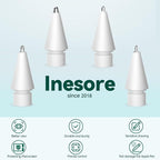 Inesore 4 Styles Replacement Tips for Apple Pencil Pro,Multiple Options Metal Durable Nibs Accessories for Apple Pencil Pro/2nd Generation/1st Gen/USB-C (4 Pack)