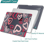 Teryeefi Design Case for MacBook Pro 14 inch 2025 2024 2023 2021 Release M4 A3112 A3401 A3185 M3 A2918 A2992 M2 A2779 M1 A2442, Hard Shell Cover + Keyboard Cover for 14 inch MacBook Pro, Heart A002