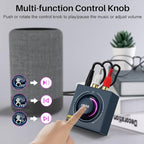 YMOO B06T3+ LDAC Bluetooth 5.2 Receiver for Home Stereo, Aptx SBC AAC Bluetooth Audio Adapter,30ms Low Latency, RCA 3.5mm Jack Aux HiFi for Speaker/Older Stereo/Amplifier from Phone/Tablet/Laptop