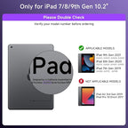 Transparent Case with Keyboard for iPad 9th (7th, 8th, and 9th Gen)10.2 Inch ,with 7-Color Backlit Wireless Keyboard,360°Rotatable Protective Case Multi-Touch Trackpad,with Pencil Holder,Purple