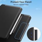for iPad 9th Generation Case with Keyboard,Magic Style Keyboard Case for iPad 9th/8th/7th Gen 10.2 inch - Floating Cantilever Magnetic Stand Multi-Touch Trackpad (Black)