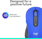 Logitech Wireless Mouse Signature M650 L Full Size - Large Hands, 2-Year Battery, Silent Clicks, Customizable Buttons, Bluetooth, PC/Mac/Chromebook - Classic Blue, Right-Handed, Large