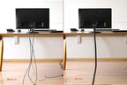Alex Tech 25ft - 3/4 inch Cord Protector Wire Loom Tubing Cable Sleeve Split Sleeving For USB Cable Power Cord Audio Video Cable – Protect Cat From Chewing Cords - Black