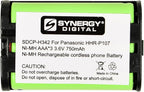 Synergy Digital Cordless Phone Battery, Compatible with Panasonic HHR-P107 Cordless Phone, (Ni-MH, 3.6V, 750 mAh) Ultra High Capacity, Replacement for Panasonic HHR-P107 Battery