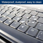 Universal Clear Desktop Computer Keyboard Protection Skin Protector Cover for PC 104/107 Keys Standard Keyboard,Ultra Thin Desktop PC Silicone Waterproof Dustproof Keyboard Cover (Type-A)