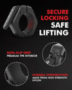 Mikolo Barbell Clamps,2-Inch Olympic Barbell Clips with Anti-Slip TPR Lining and Quick Release for Home and Gym Use