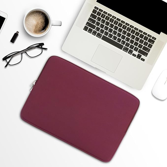 RAINYEAR 11-11.6 Inch Laptop Sleeve Protective Case Soft Lining Carrying Bag Padded Zipper Cover Compatible with 11.6" MacBook Air for 11" Notebook Computer Tablet Chromebook (Red, Upgraded Version)