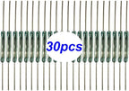 30pcs Reed Switch, Normally Open (N/O) Magnetic Induction Switch, Miniature Reed Contact (2mm x 14mm)